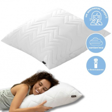 Подушка NORDIC COMFORT+ IDEIA 70х70 см чехол с стежкой и молнией белая антиаллергенное волокно