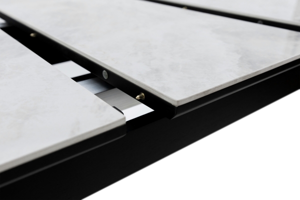 Стіл Нептун 95/125*70 чорний/керам бетон