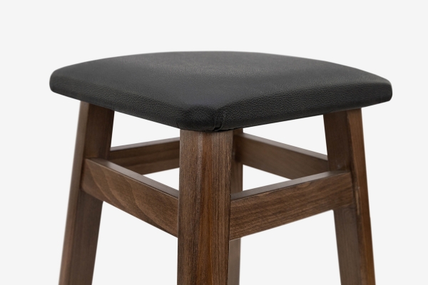 Табурет БАРНЫЙ КВАДРАТНЫЙ МЯГКИЙ (80 см), темн.гор