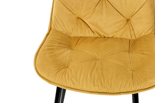 Стул Прадо черный, велюр карри