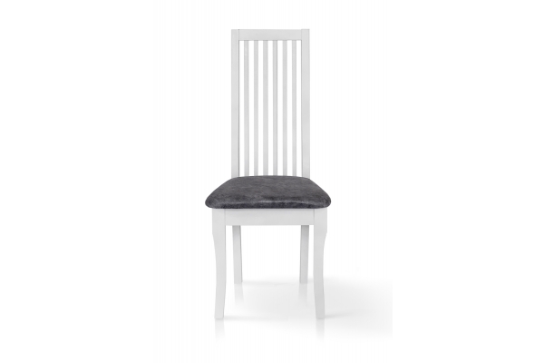 Стілець Жасмін, білий/сіра тканина