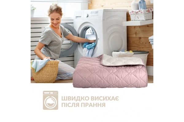 Покривало 100х135 см двустороннє IDEIA для крісла, дивану, гіпоалергенне, міцна стібка, дивандек, накидка пудра/св.сірий