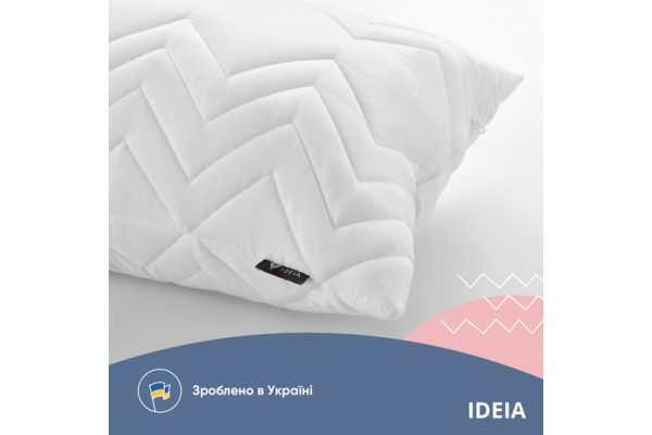 Подушка NORDIC COMFORT+ IDEIA 40х60 см с молнией, антиаллергенная белая