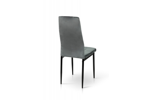 Стул Айс, черный/велюр серый