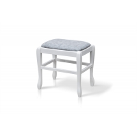 Банкетка Сиеста 490, белая/серая ткань.