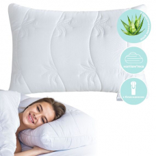 Подушка Aloe Vera 50х70 см IDEIA антиаллергенная, ткань с пропиткой алоэ, антибактериальная, с молнией в сумке