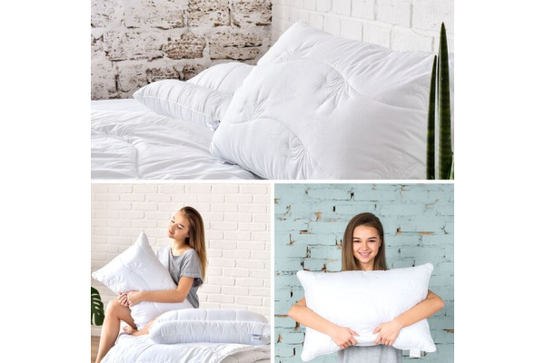 Подушка Aloe Vera 50х70 см IDEIA антиаллергенная, ткань с пропиткой алоэ, антибактериальная, с молнией в сумке