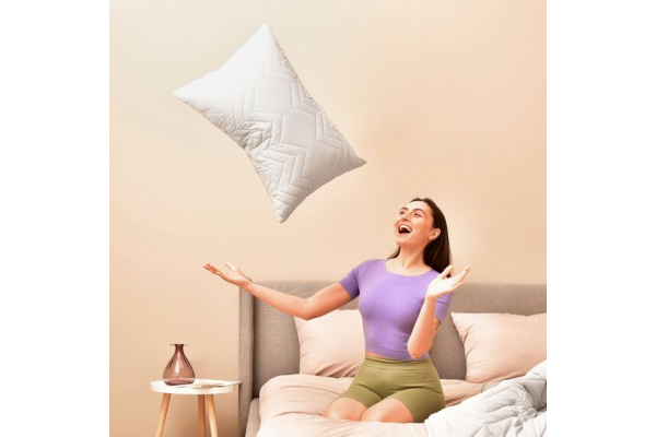 Подушка NORDIC COMFORT+ IDEIA 50х70 см с молнией, антиаллергенная серая
