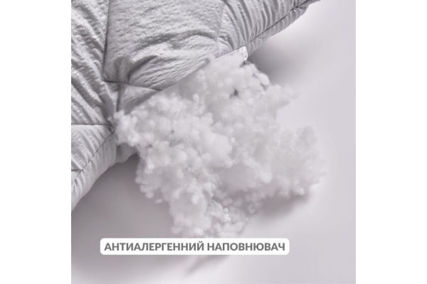 Подушка NORDIC COMFORT+ IDEIA 50х70 см с молнией, антиаллергенная серая
