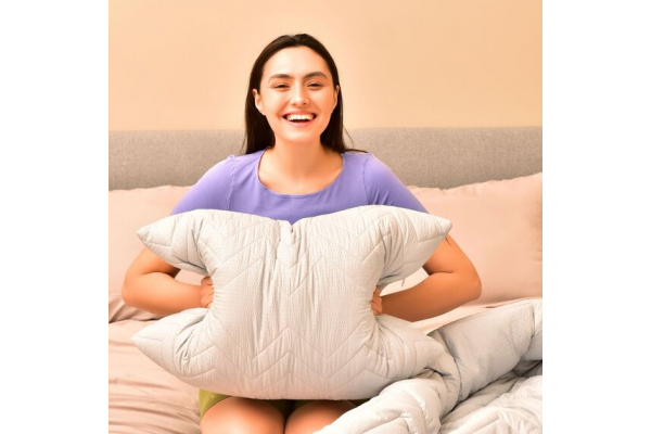 Подушка NORDIC COMFORT+ IDEIA 50х70 см с молнией, антиаллергенная серая