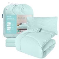 Набір постільної білизни OASIS TM IDEIA полуторний з ковдрою 140х210 см, наволочка 50х70 см та простирадло 150х220 см м`ята