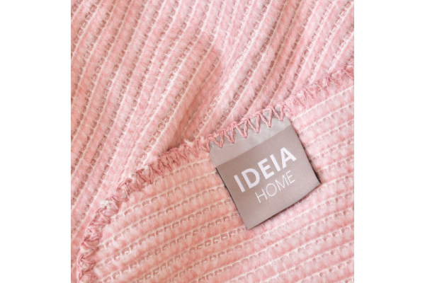 Плед покривало Adina 180х200 см бавовняне TM IDEIA пудра