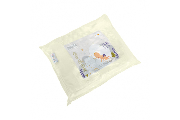 Одеяло детское всесезонное в кроватку Comfort PAPAELLA 100х135 см, одеяло детское антиаллергенное, теплое зигзаг/молоко