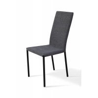 Стілець Соло, метал чорний/ тканина сіра