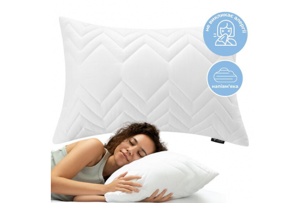 Подушка NORDIC COMFORT IDEIA 50х70 см чехол с стежкой антиаллергенное волокно белая