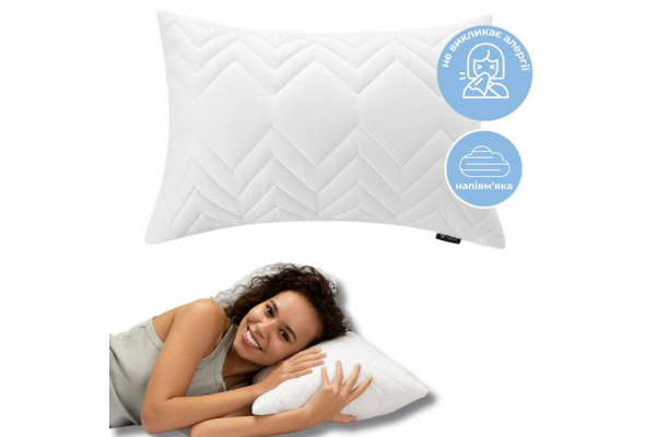Подушка NORDIC COMFORT IDEIA 40х60 см чехол с стежкой антиаллергенное волокно белая