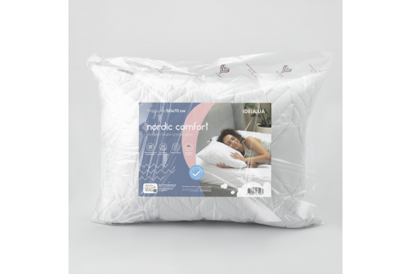 Подушка NORDIC COMFORT IDEIA 40х60 см чехол с стежкой антиаллергенное волокно белая
