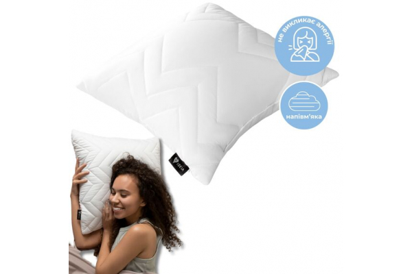 Подушка NORDIC COMFORT IDEIA 50х50 см чехол с стежкой антиаллергенное волокно белая