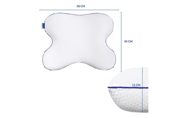Подушка ортопедическая MEMORY FOAM IDEIA бабочка 58х50х12 см с эффектом памяти, мемори, с наволочкой на молнии