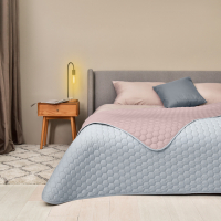 Покрывало на кровать Silhouette 220x240 IDEIA двустороннее, крепкая стежка ткани, антиаллергенное волокно мята.