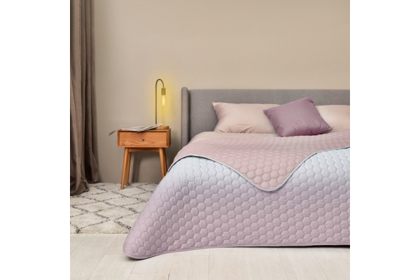 Покрывало на кровать Silhouette 220x240 IDEIA двустороннее, крепкая стежка ткани, антиаллергенное волокно пудра
