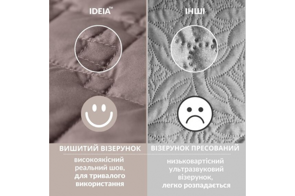 Покрывало на кровать, диван Саше 70х240 см IDEIA стеганное двусторонее микрофибра отельное, дивандек шоколад/беж