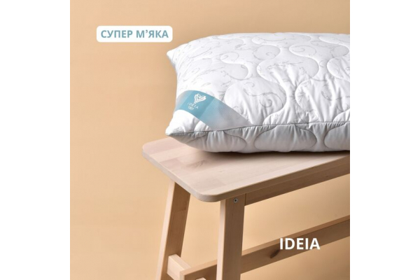 Подушка для сна 50х70 см Soft IDEIA двухсторонняя аналог лебединого пуха, искусственный пух, премиум мята