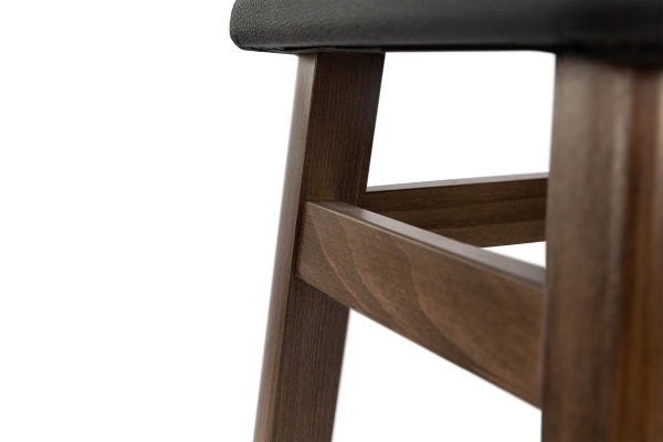 Табурет БАРНЫЙ КВАДРАТНЫЙ МЯГКИЙ (80 см), темн.гор