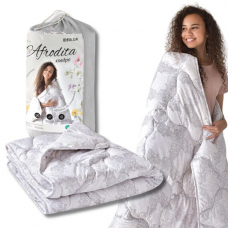 Одеяло летнее 175х210 Afrodita IDEIA, искусственный пух, легкий, облегченный, мягкий принт