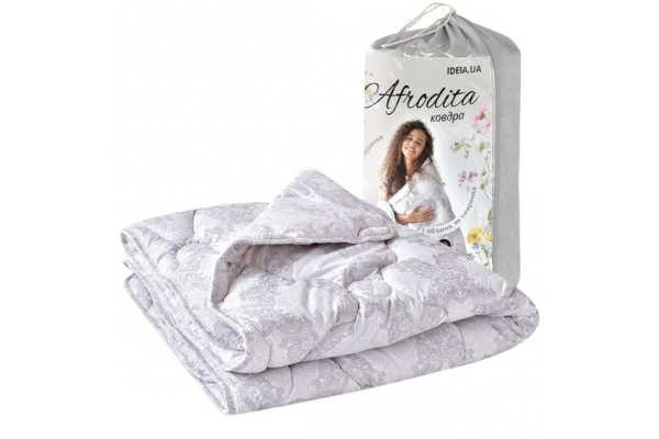 Одеяло летнее 200x220 Afrodita IDEIA, искусственный пух, легкий, облегченный, мягкий принт