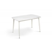 Стол КИПАРИС 120*80, белый/белый мрамор