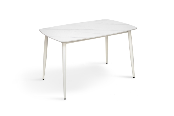 Стіл КИПАРИС 120*80, білий/ білий мармур