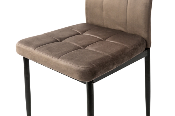 Стілець Айс, чорний/велюр тобакко