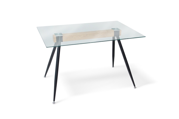 Стіл Ешлі XS-1263, (120*80), чорний/термодрук