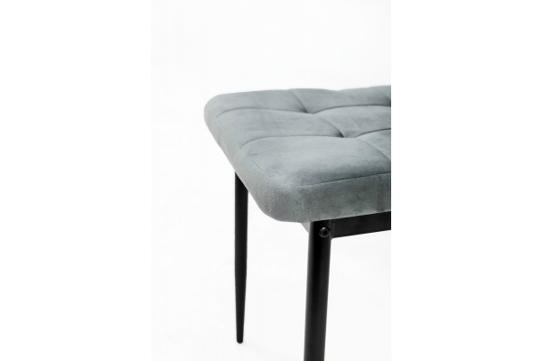 Стул Айс, черный/велюр серый