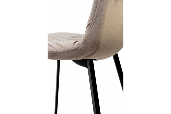 Стілець Авері чорний/велюр мокрий пісок Bluvel-40