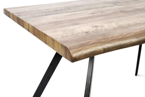 Стіл Метрополь (120+40*80), чорний/штучний шпонMDF