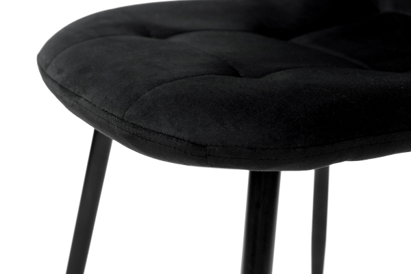 Стул Квест, черный / велюр черный
