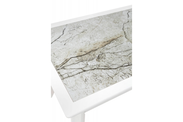 Стол обеденный Дели (1150+390)*740, белый