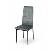 Стул Айс, черный/велюр серый