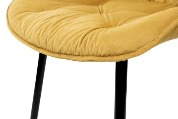 Стул Прадо черный, велюр карри