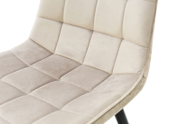 Стілець Віллі чорний/велюр бежевий