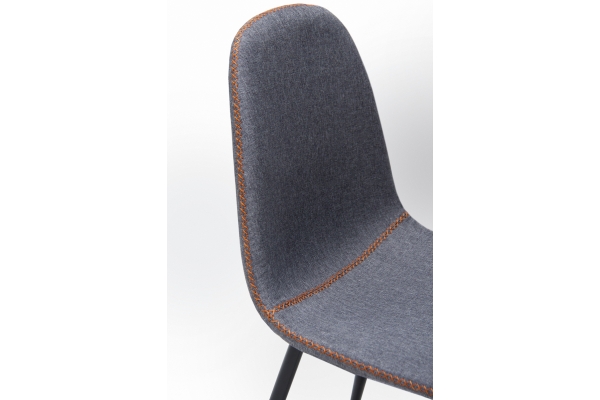 Стілець Немо, чорний/ тканина сіра