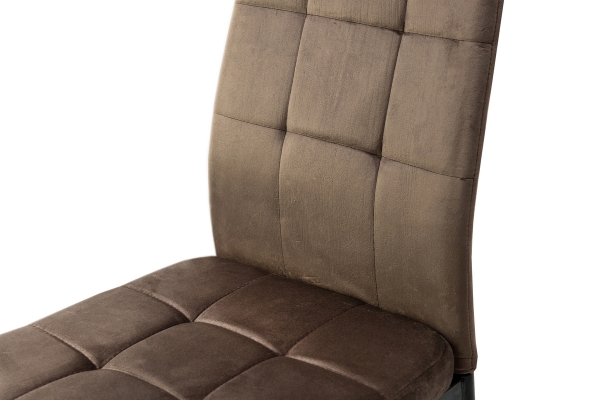 Стілець Айс, чорний/велюр тобакко