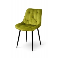 Стул Прадо черный/ велюр олива