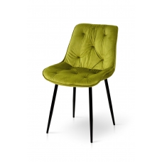 Стілець Прадо чорний/ велюр олива