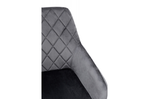 Стілець Томас XS-2836, чорний/велюр сірий