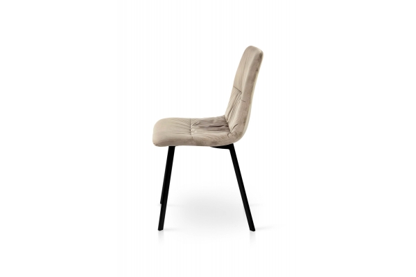 Стілець Авері чорний/велюр мокрий пісок Bluvel-40