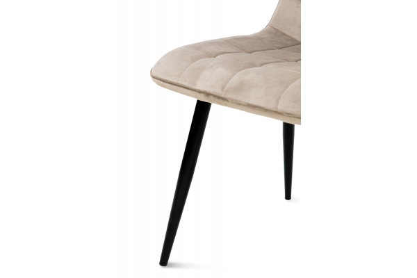 Стілець Віллі чорний/велюр бежевий