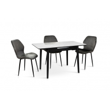 Стіл Нептун 95/125*70 чорний/керам бетон